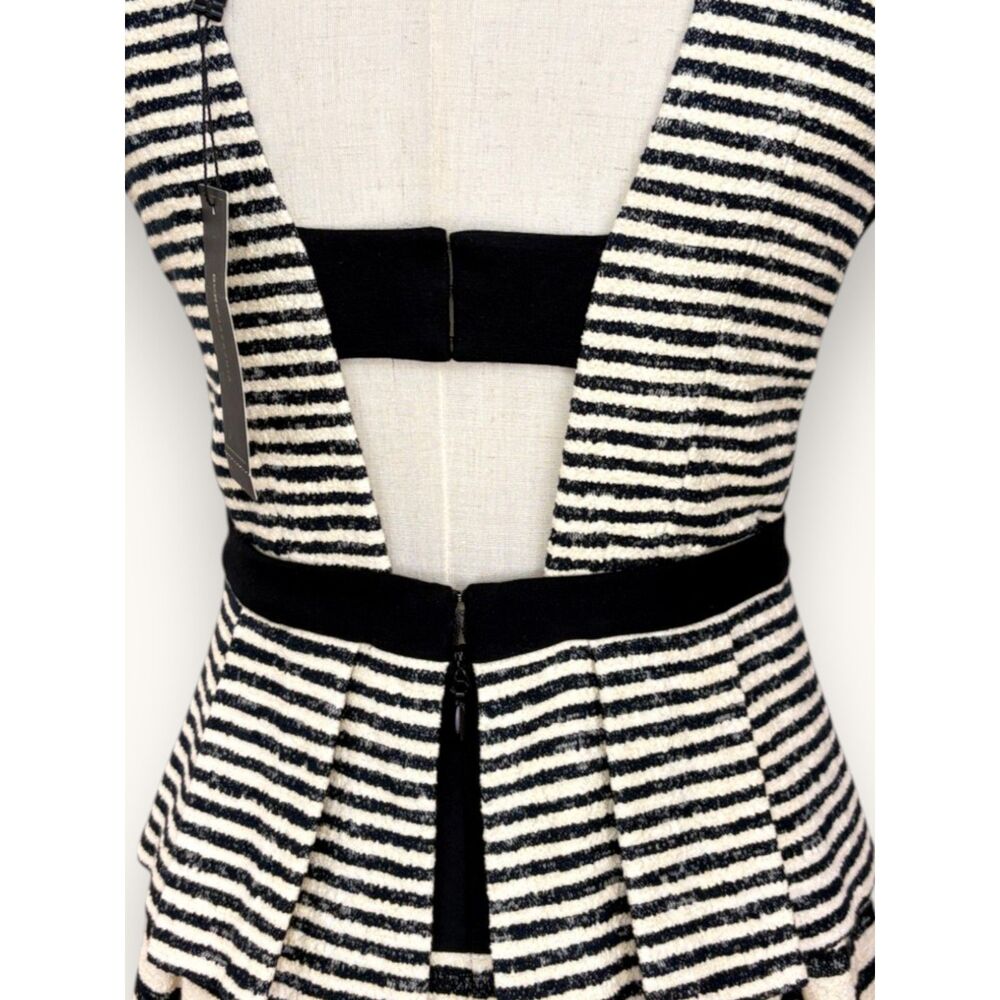 BCBGMAXAZRIA Piper Striped Fit & Flare Mini Dress NWT Sz 6